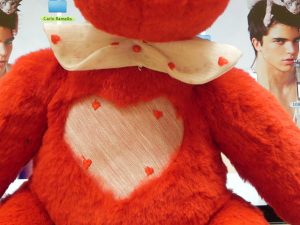 dettagli peluche orsacchiotto di pelliccia vera