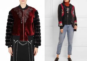 moda velluto bomber
